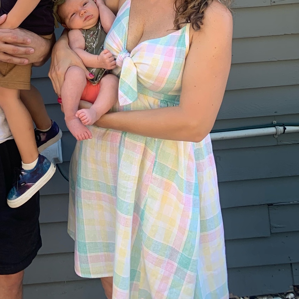Linen rayon blend summer dress